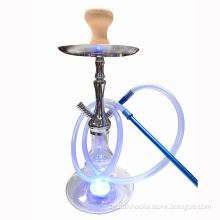 Guangzhou WOYU modern nargile shisha pipe zinc alloy stem glass bottle medium hookah